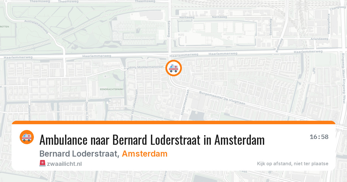 Ambulance naar Bernard Loderstraat in Amsterdam — 22 jun 2026