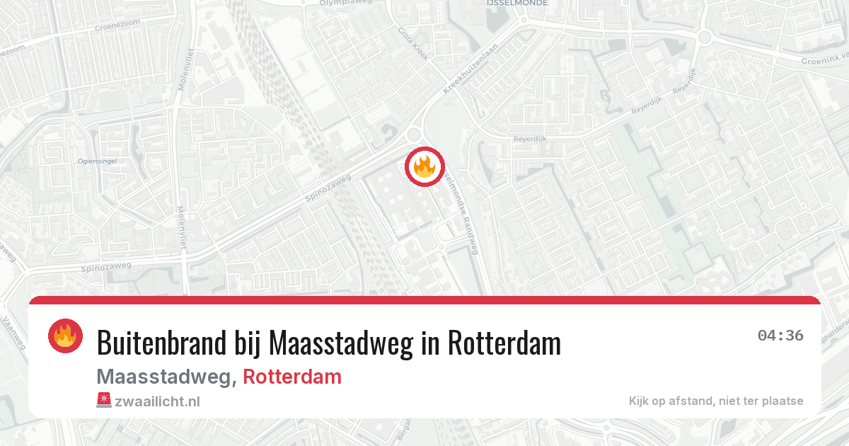 Buitenbrand bij Maasstadweg in Rotterdam — 20 mrt 2026
