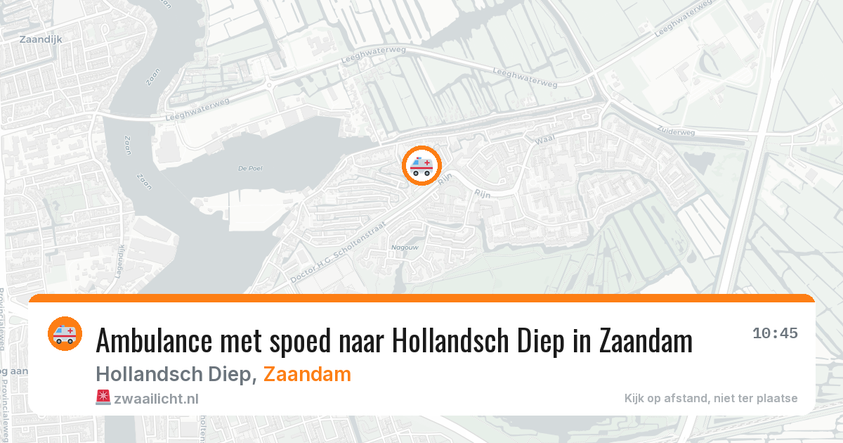 Ambulance met spoed naar Hollandsch Diep in Zaandam — 11 feb 2026