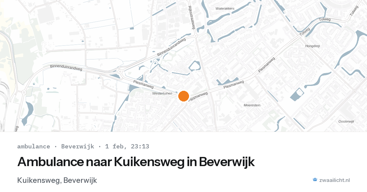 Ambulance naar Kuikensweg in Beverwijk — 1 feb 2026