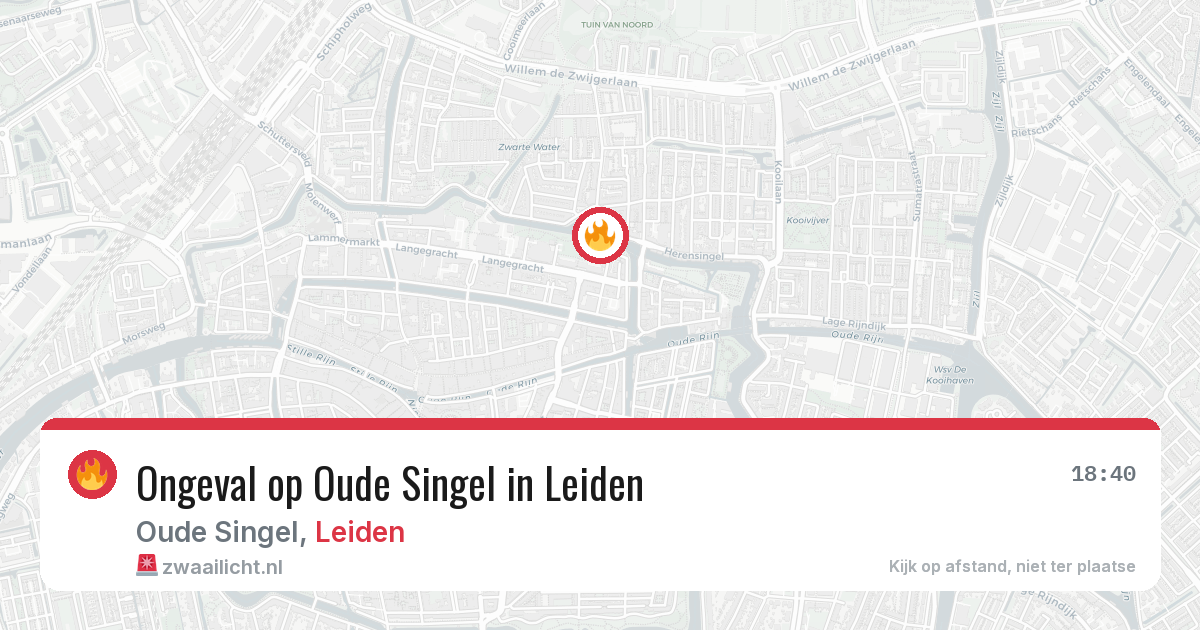 Ongeval op Oude Singel in Leiden — 2 feb 2026