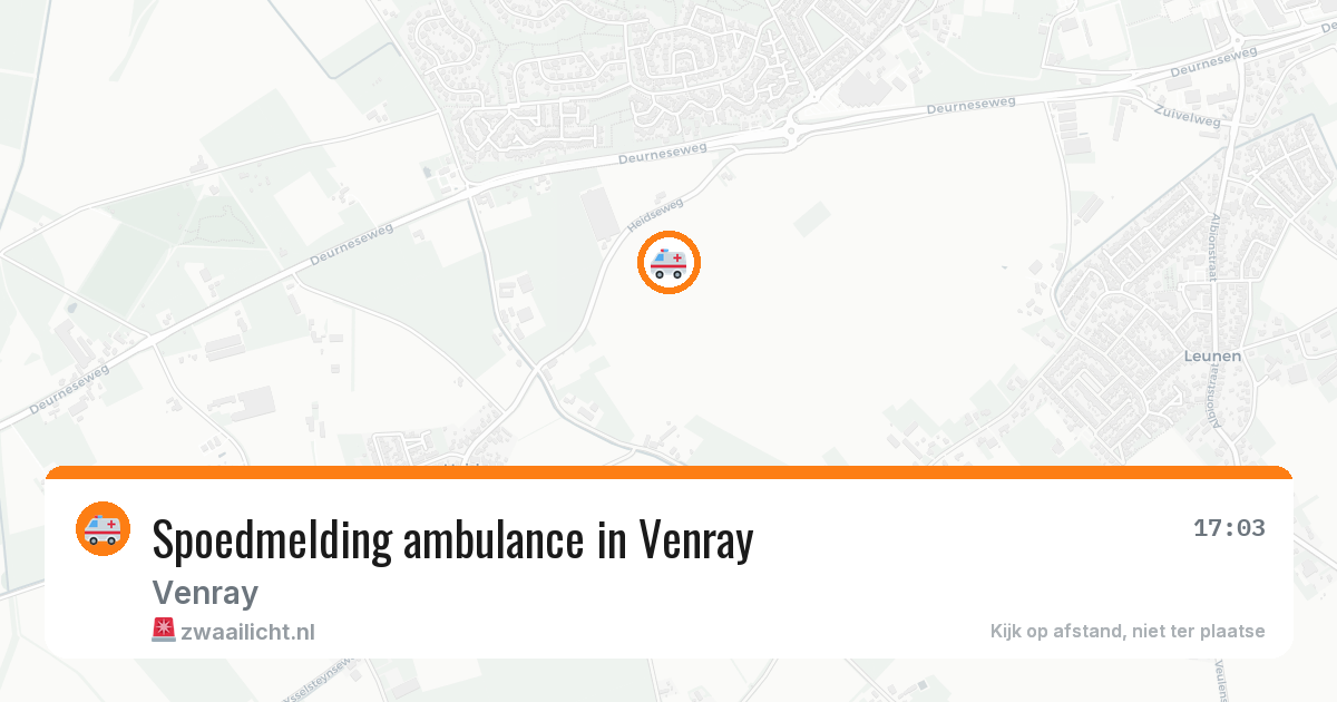 Spoedmelding ambulance in Venray — 1 aug 2026