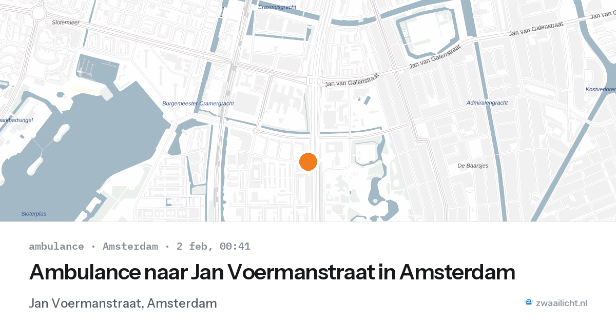 Ambulance naar Jan Voermanstraat in Amsterdam — 1 feb 2026