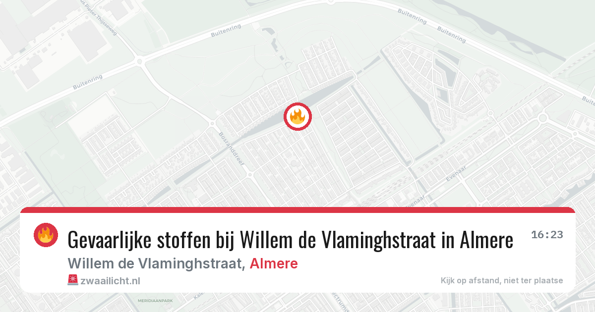 Gevaarlijke stoffen bij Willem de Vlaminghstraat in Almere — 4 mrt 2026