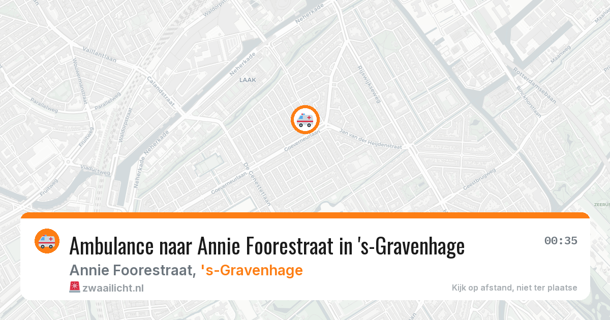 Ambulance naar Annie Foorestraat in 's-Gravenhage — 29 mei 2026