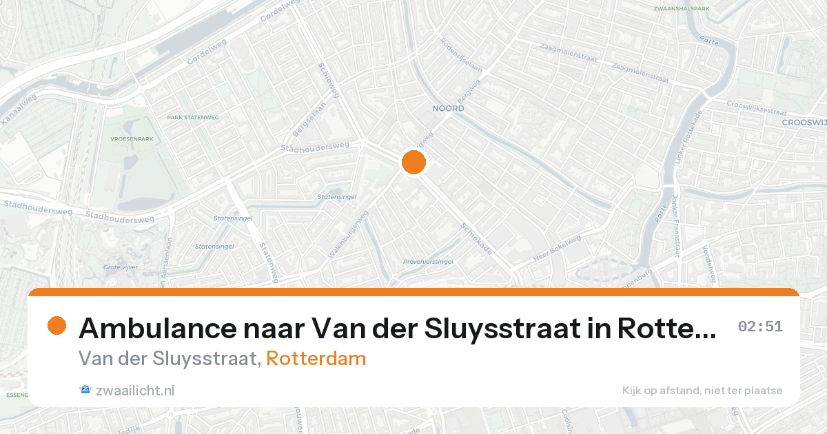 Ambulance naar Van der Sluysstraat in Rotterdam — 26 aug 2026