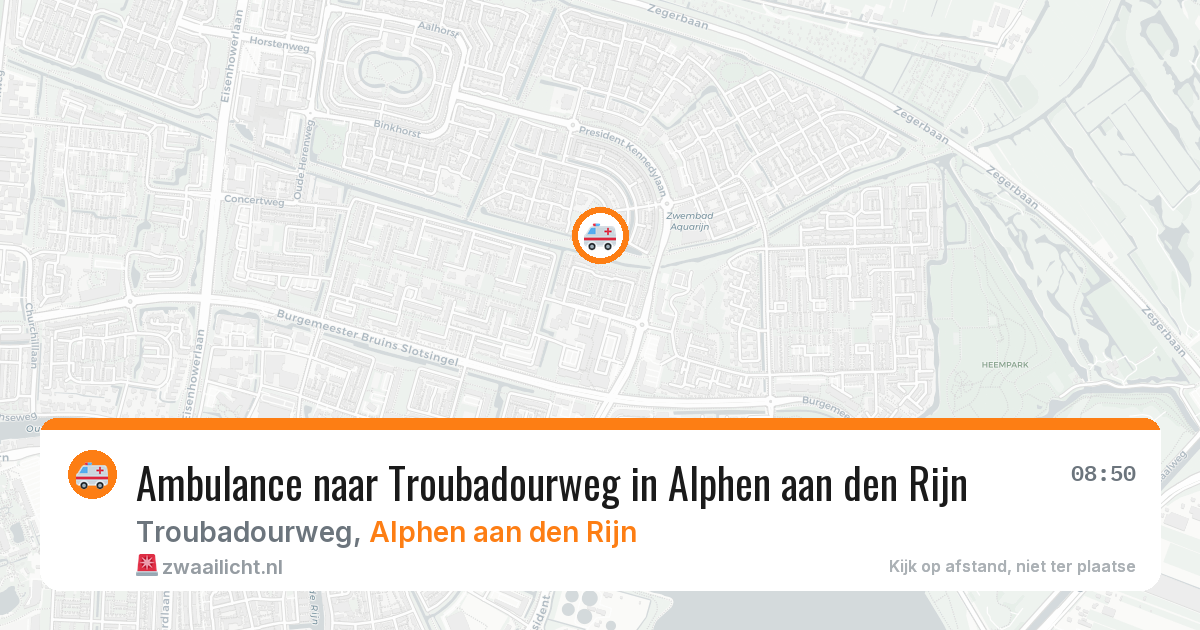 Ambulance naar Troubadourweg in Alphen aan den Rijn — 19 jun 2026