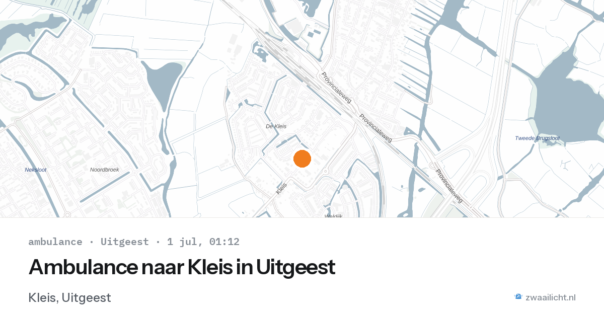 Ambulance naar Kleis in Uitgeest — 30 jun 2026