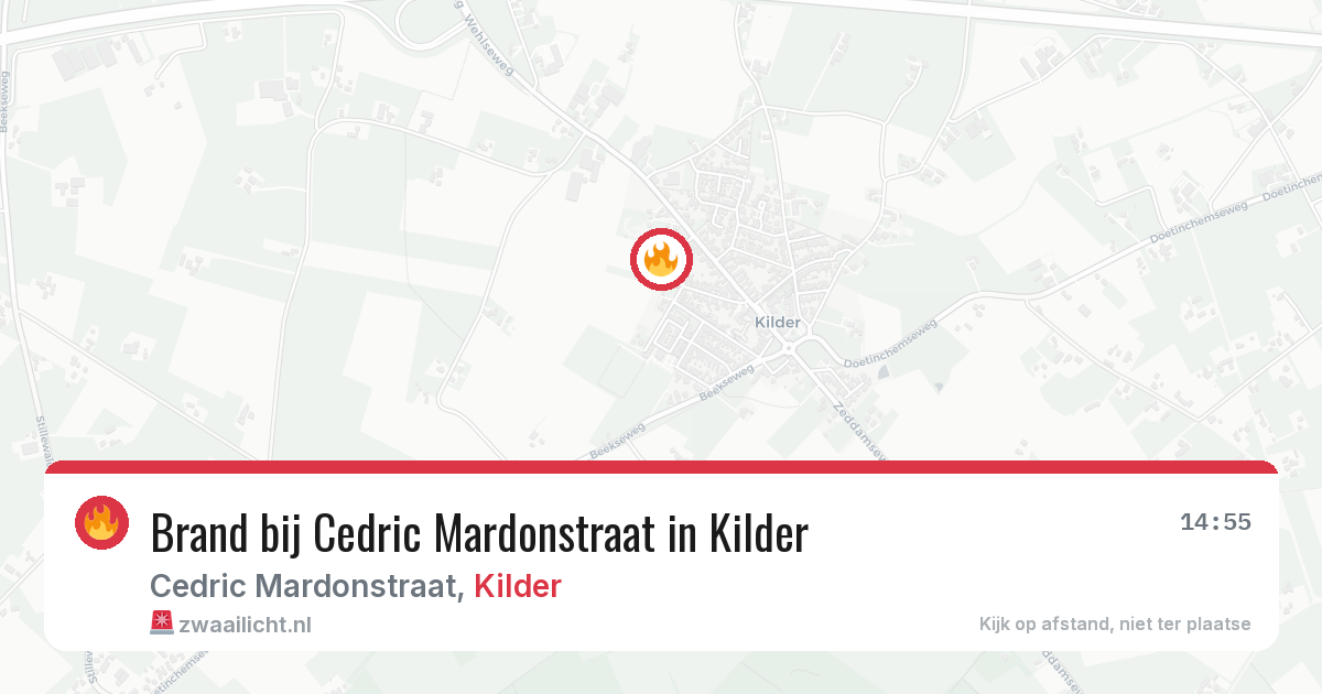 Brand bij Cedric Mardonstraat in Kilder — 4 jul 2026