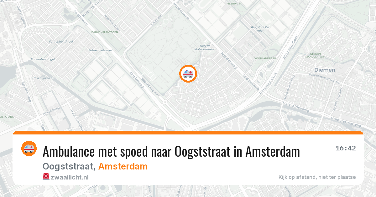Ambulance met spoed naar Oogststraat in Amsterdam — 6 mei 2026