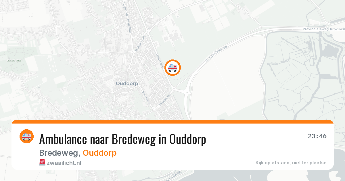 Ambulance naar Bredeweg in Ouddorp — 30 mei 2026