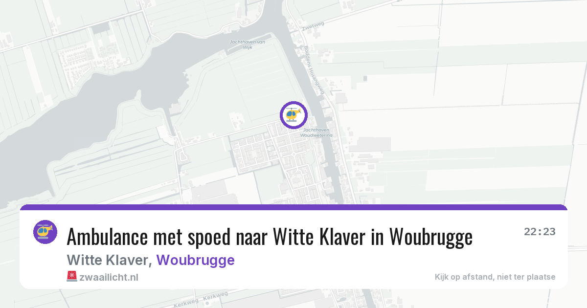 Ambulance met spoed naar Witte Klaver in Woubrugge — 4 feb 2026