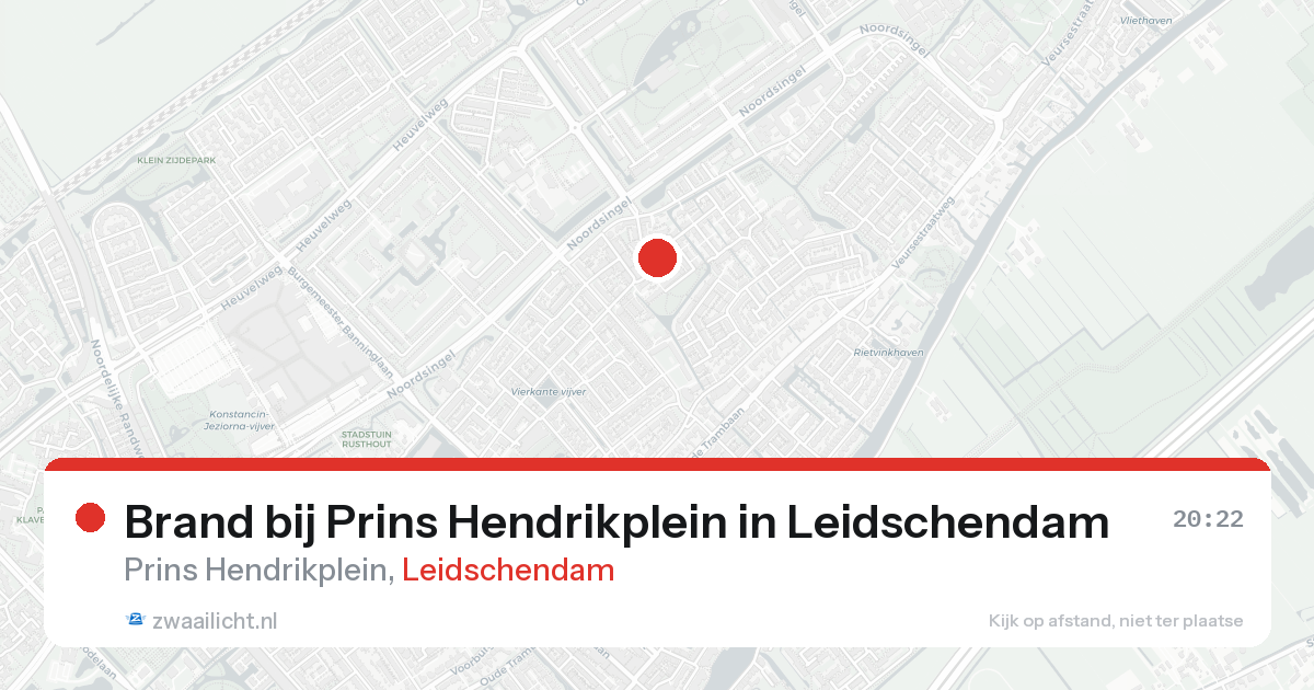 Brand bij Prins Hendrikplein in Leidschendam — 18 aug 2026