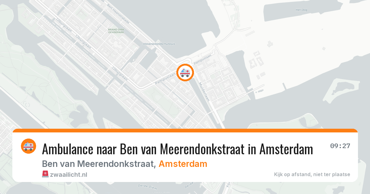 Ambulance naar Ben van Meerendonkstraat in Amsterdam — 25 jul 2026
