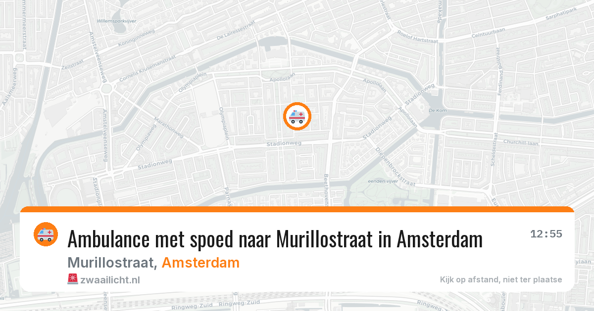 Ambulance met spoed naar Murillostraat in Amsterdam — 17 jun 2026