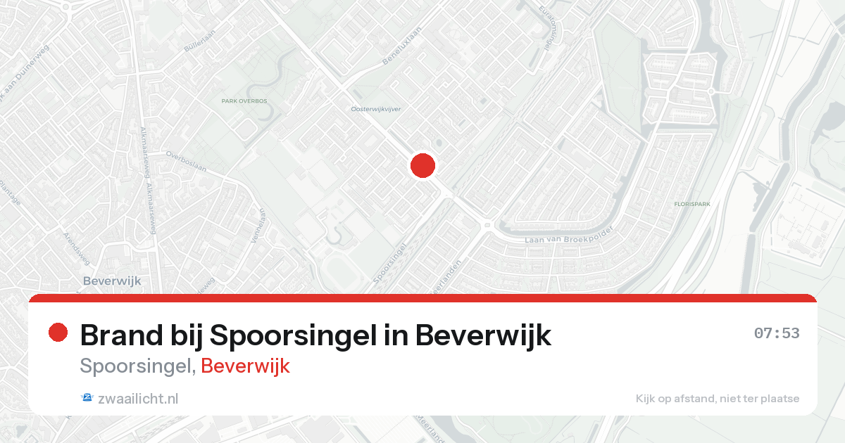 Brand bij Spoorsingel in Beverwijk — 7 jun 2026