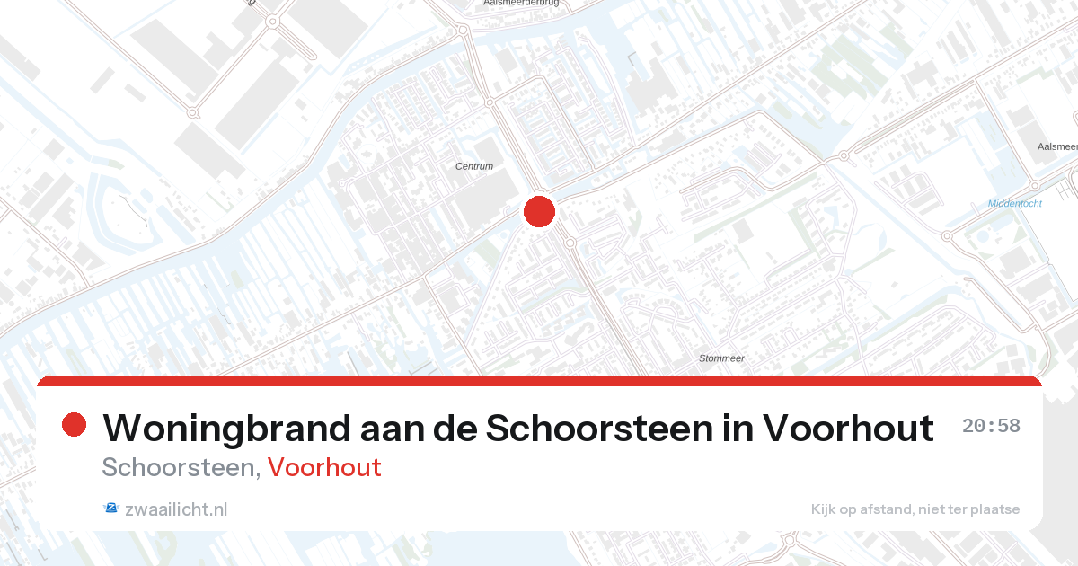 Woningbrand aan de Schoorsteen in Voorhout — 26 aug 2026