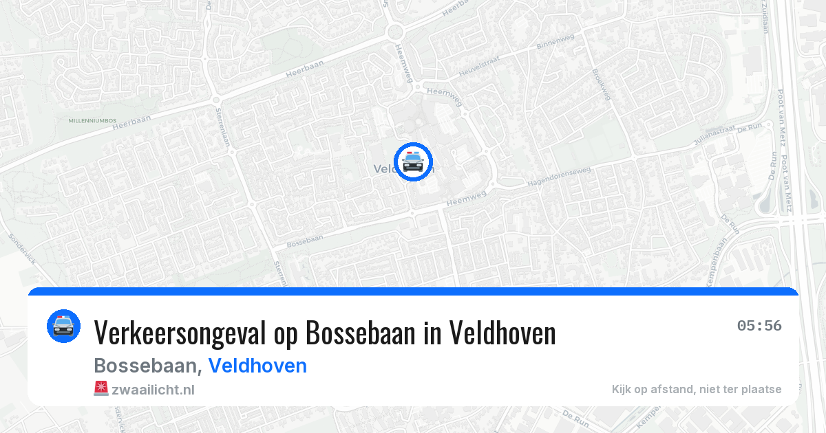 Verkeersongeval op Bossebaan in Veldhoven — 22 mrt 2026