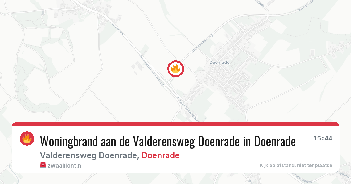 Woningbrand aan de Valderensweg Doenrade in Doenrade — 1 jun 2026