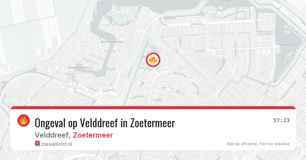 Ongeval op Velddreef in Zoetermeer — 1 jul 2026