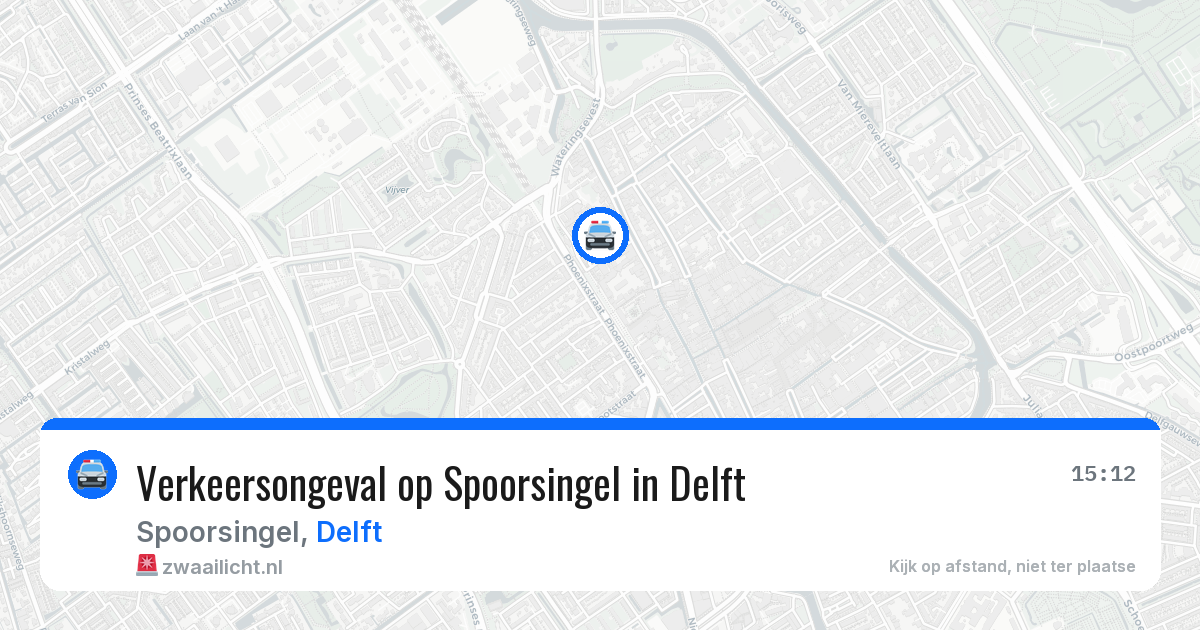 Verkeersongeval op Spoorsingel in Delft — 3 jul 2026
