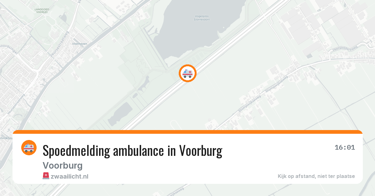 Spoedmelding ambulance in Voorburg — 2 mrt 2026
