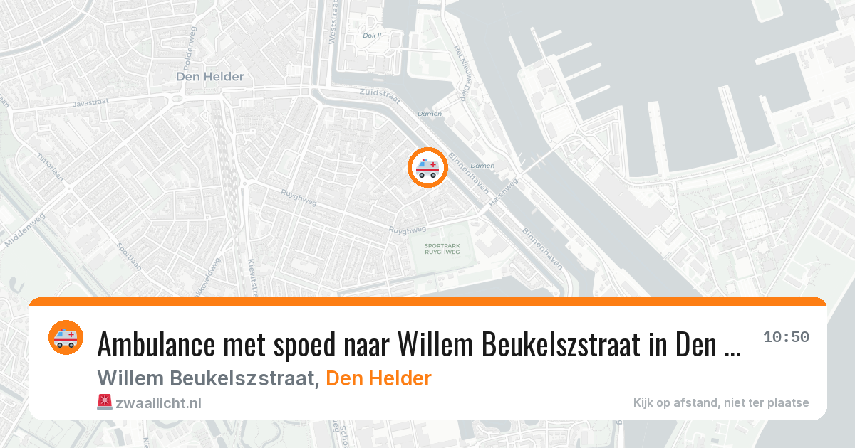 Ambulance met spoed naar Willem Beukelszstraat in Den Helder — 26 jan 2026