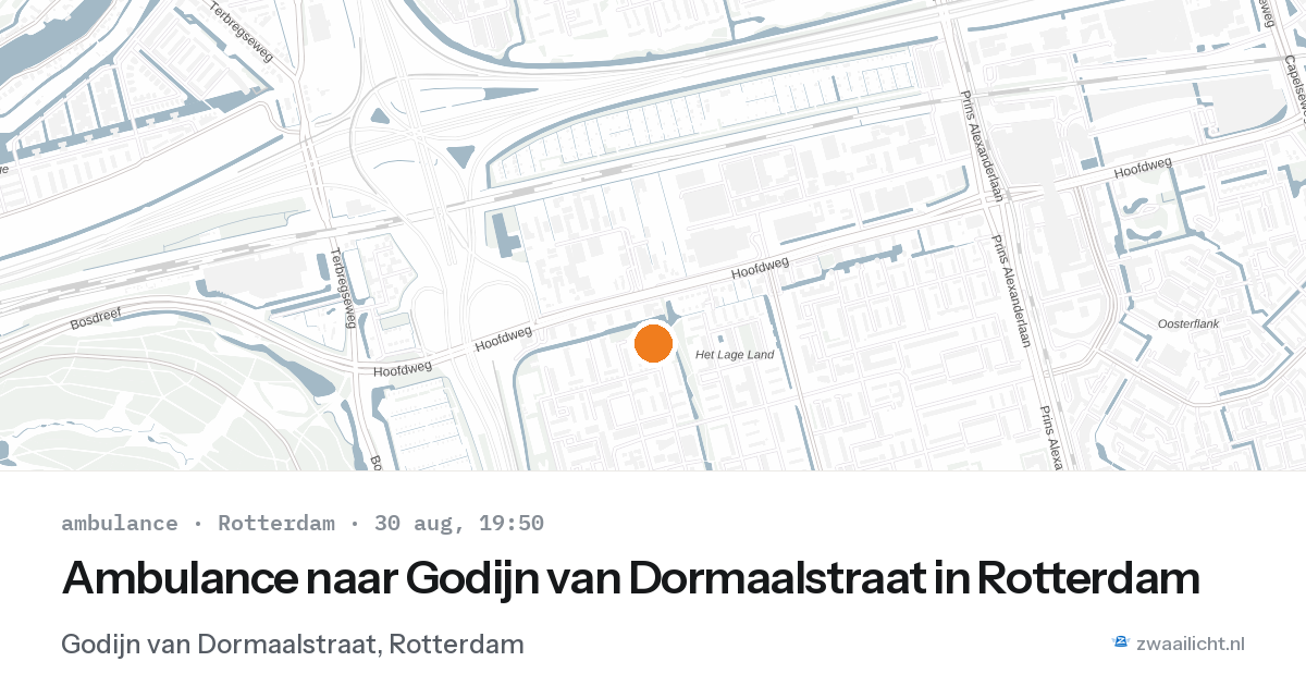 Ambulance naar Godijn van Dormaalstraat in Rotterdam — 30 aug 2026