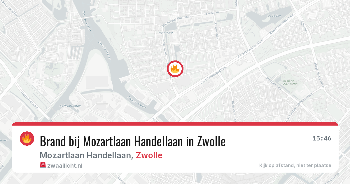 Brand bij Mozartlaan Handellaan in Zwolle — 27 jun 2026