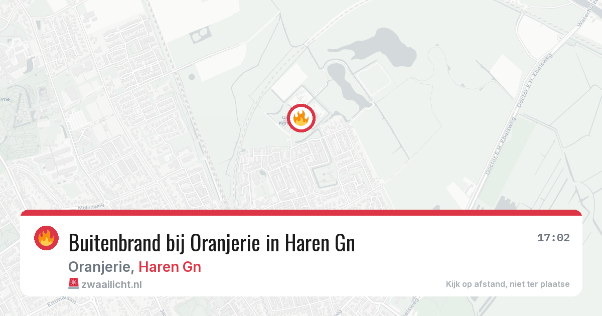 Buitenbrand bij Oranjerie in Haren Gn — 24 mei 2026