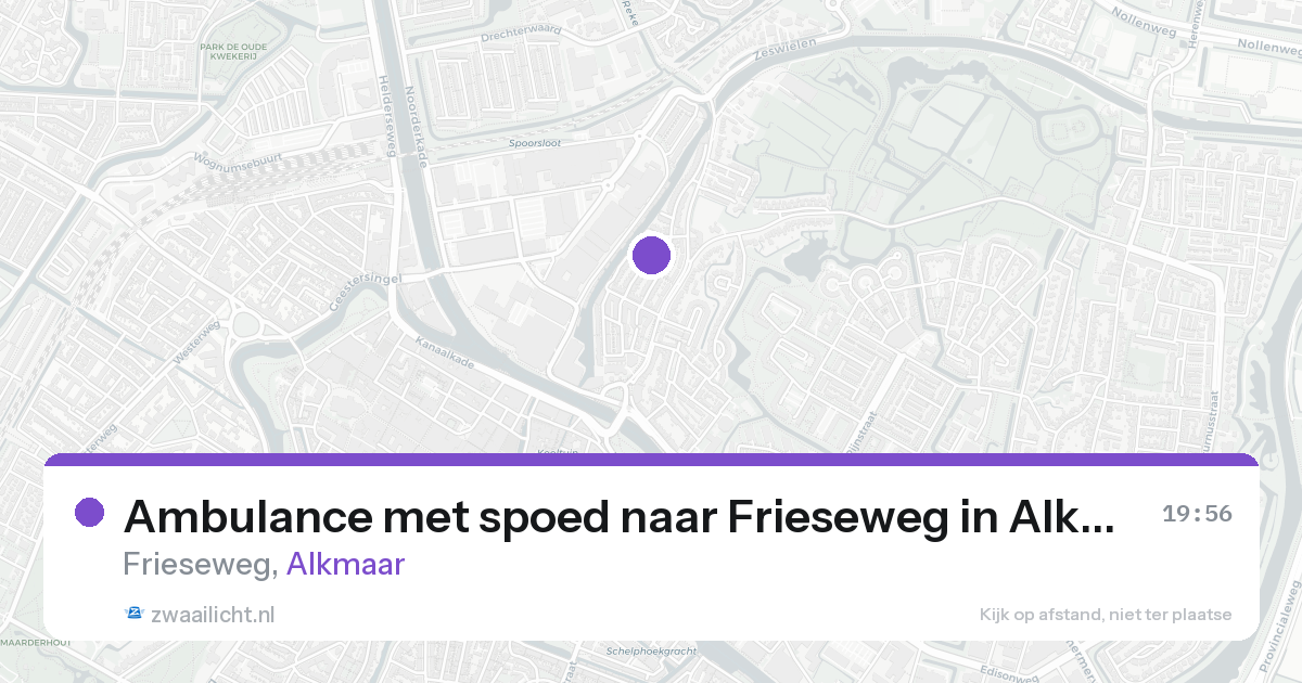 Ambulance met spoed naar Frieseweg in Alkmaar — 21 aug 2026