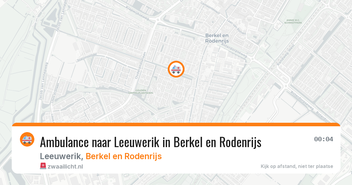 Ambulance naar Leeuwerik in Berkel en Rodenrijs — 8 jul 2026
