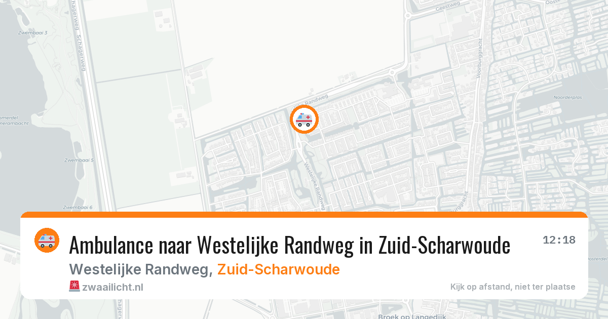 Ambulance naar Westelijke Randweg in Zuid-Scharwoude — 18 jul 2026