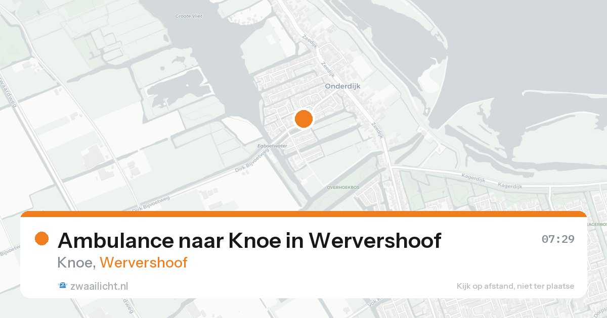 Ambulance naar Knoe in Wervershoof — 20 aug 2026