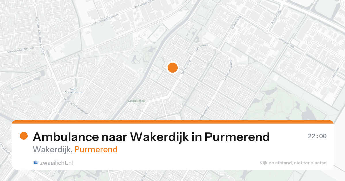 Ambulance naar Wakerdijk in Purmerend — 5 jun 2026