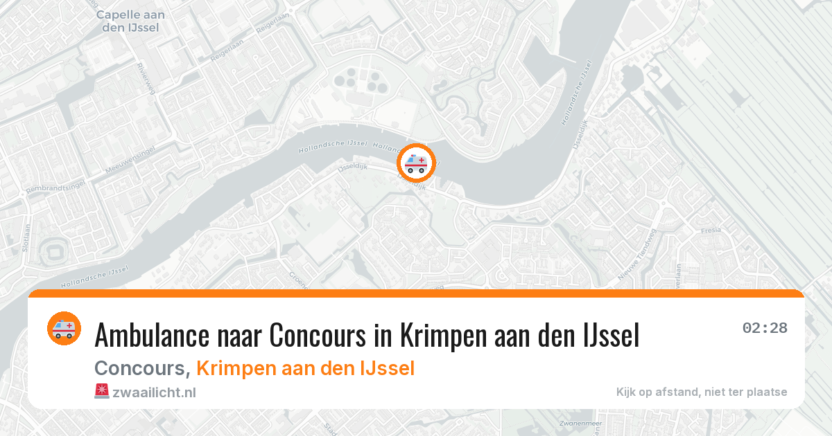 Ambulance naar Concours in Krimpen aan den IJssel — 15 jun 2026