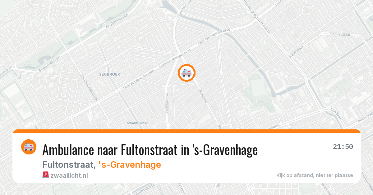 Ambulance naar Fultonstraat in 's-Gravenhage — 16 jul 2026