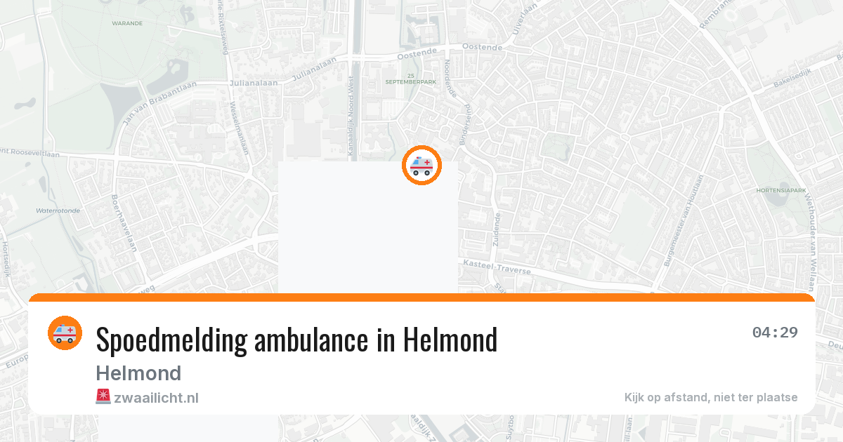 Spoedmelding ambulance in Helmond — 11 mei 2026