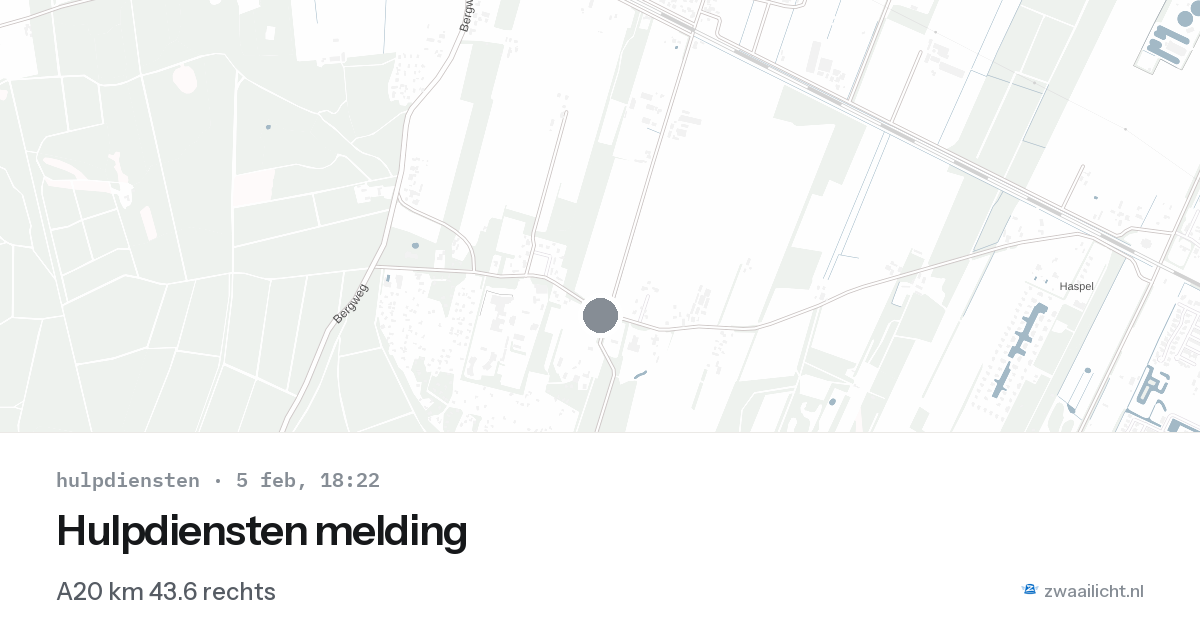 Hulpdiensten melding — 5 feb 2026