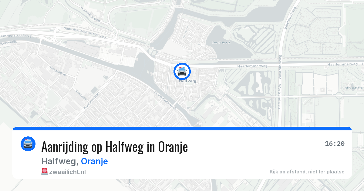 Aanrijding op Halfweg in Oranje — 28 mei 2026