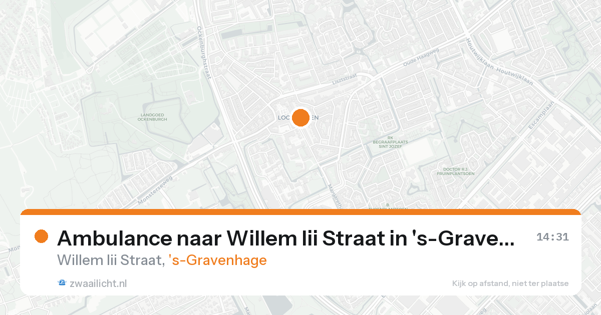 Ambulance naar Willem Iii Straat in 's-Gravenhage — 21 aug 2026