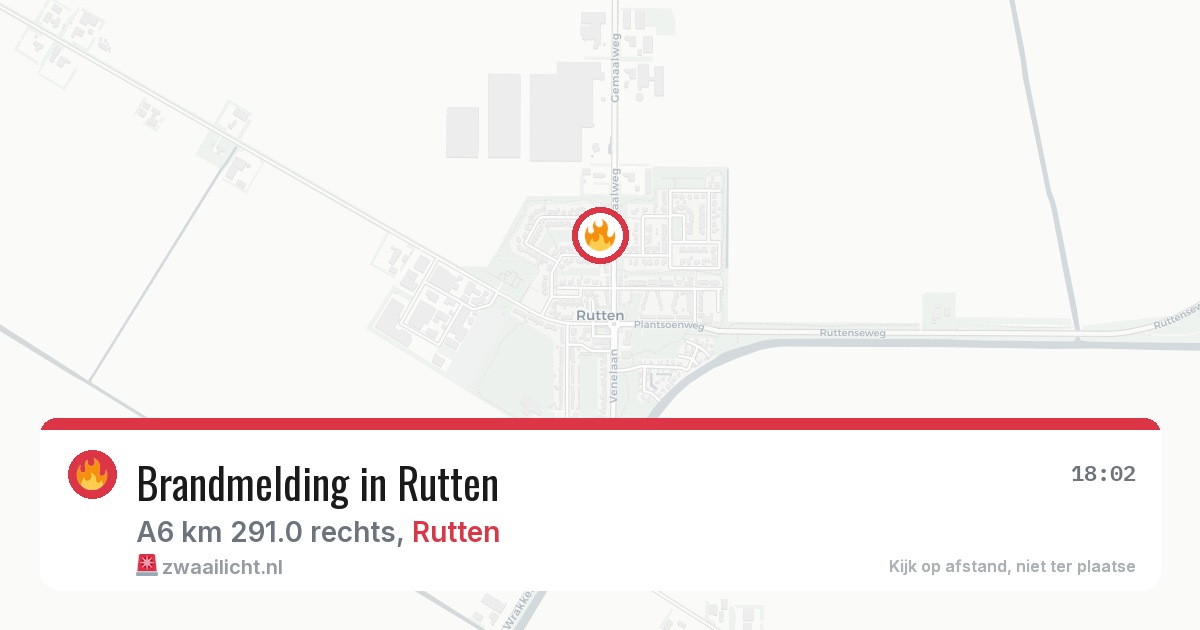 Brandmelding in Rutten — 22 jun 2026