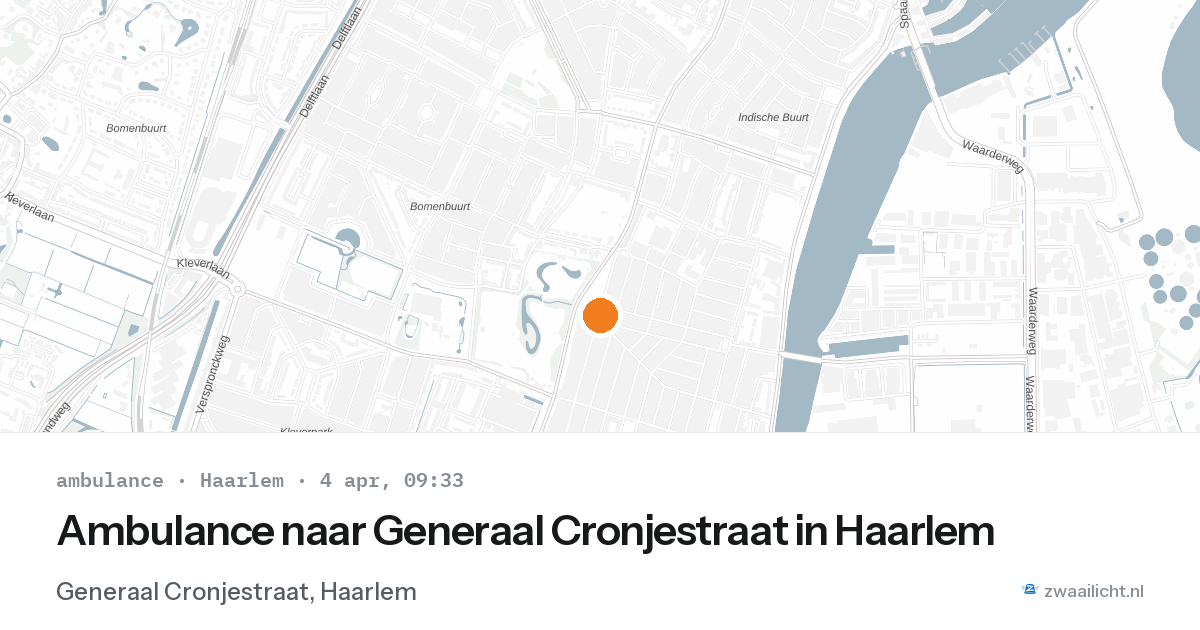 Ambulance naar Generaal Cronjestraat in Haarlem — 4 apr 2026