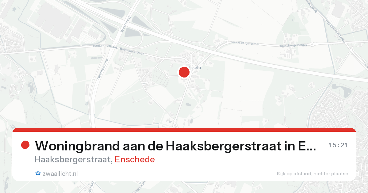 Woningbrand aan de Haaksbergerstraat in Enschede — 22 aug 2026