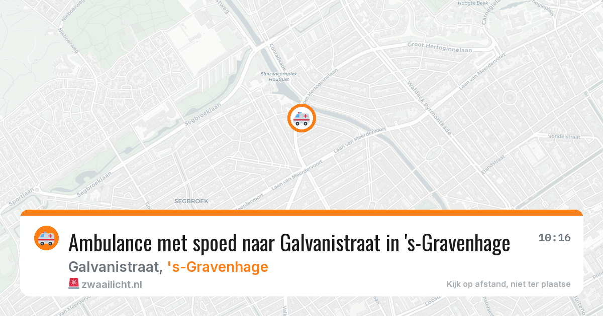 Ambulance met spoed naar Galvanistraat in 's-Gravenhage — 15 apr 2026