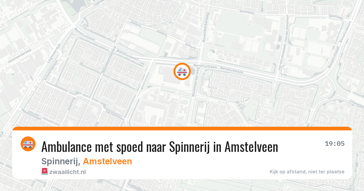 Ambulance met spoed naar Spinnerij in Amstelveen — 15 mei 2026
