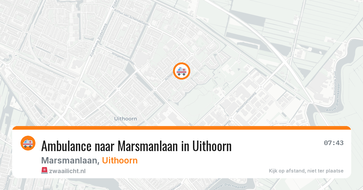 Ambulance naar Marsmanlaan in Uithoorn — 28 mrt 2026