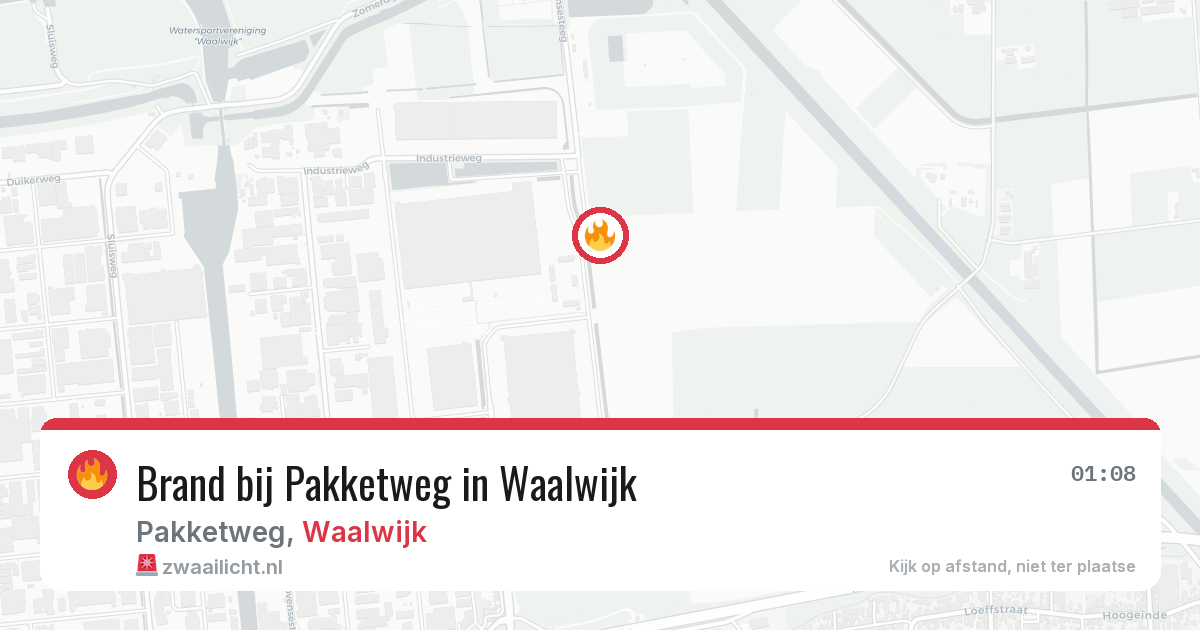 Brand bij Pakketweg in Waalwijk — 10 jun 2026