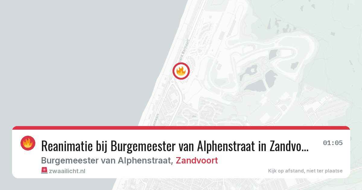 Reanimatie bij Burgemeester van Alphenstraat in Zandvoort — 19 mei 2026