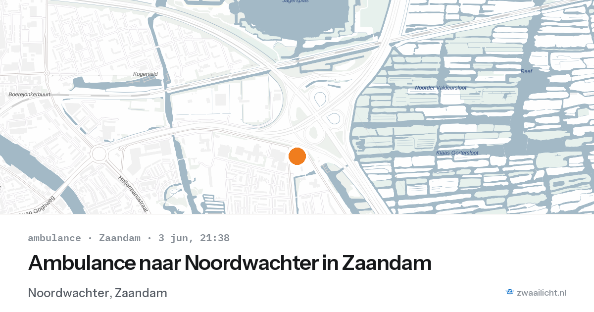 Ambulance naar Noordwachter in Zaandam — 3 jun 2026